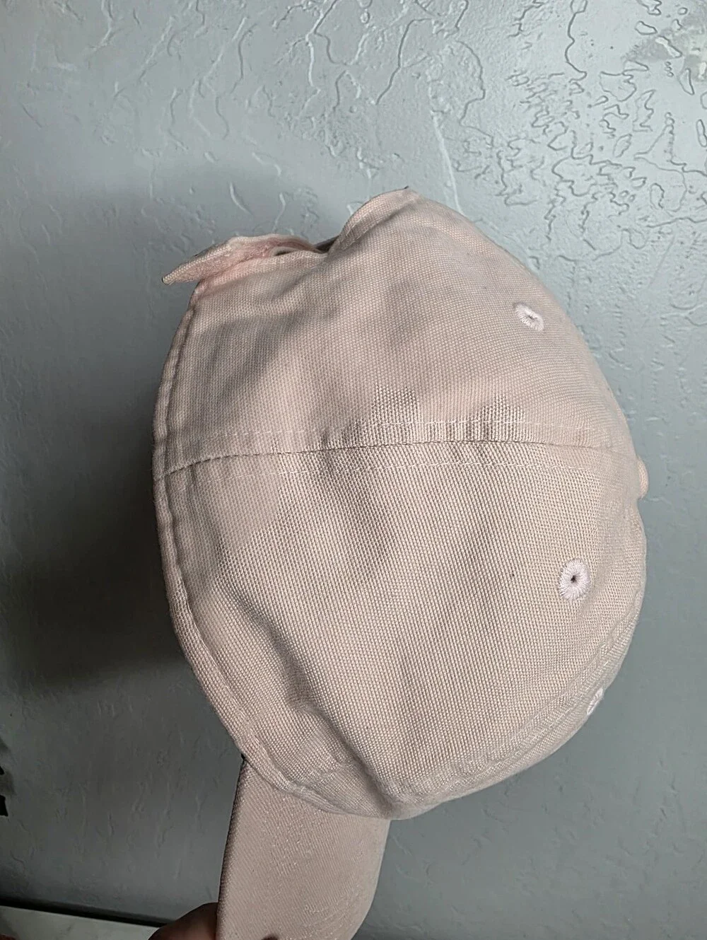 Carhartt Light Pink Canvas‎ Strapback Hat with Leather Patch